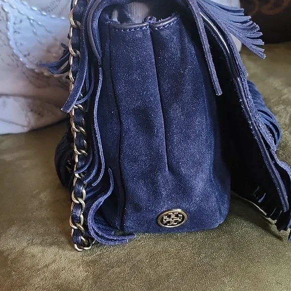 SALE💥Tory Burch Fringe Farrah Suede Purse - Picture 5 of 16